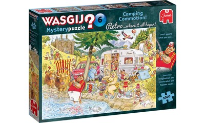 Wasgij Retro Mystery 6 Camping Aufregung, 1000 Teile, 68x49 cm, ab 12 Jah
