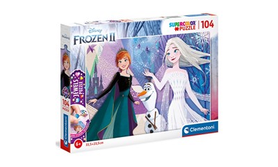 Puzz. Jewel Frozen 2 104 tlg mit Schmucksteinen zum Aufkleben 33.5x23.5 cm