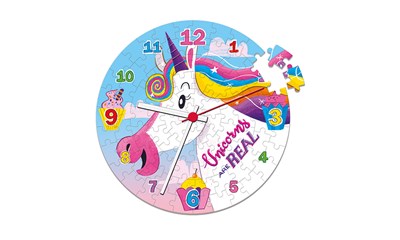 Uhr Einhorn inkl. Uhrwerk Durchmesser 30cm