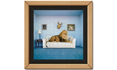 Löwe Puzzle und Rahmen