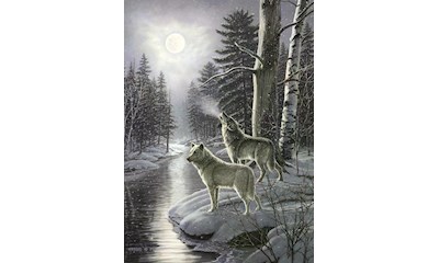 Wölfe im Mondschein 1000 Teile