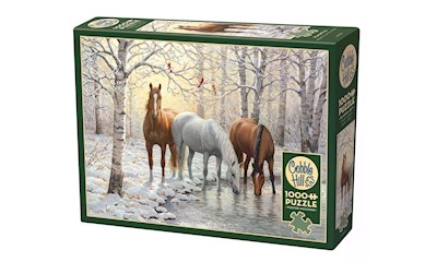 Pferde im Winterwald 1000 Teile