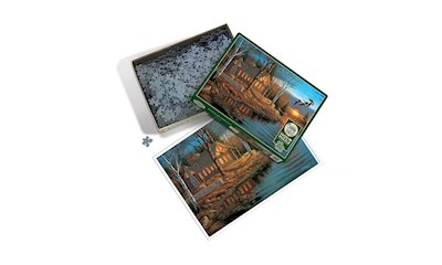 Blockhütte am See 1000 Teile