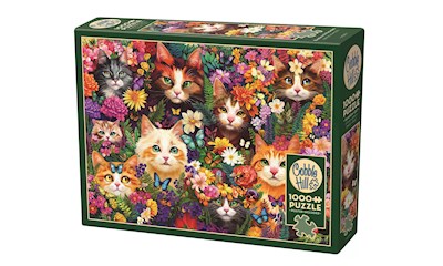 Blumige Katzen 1000 Teile