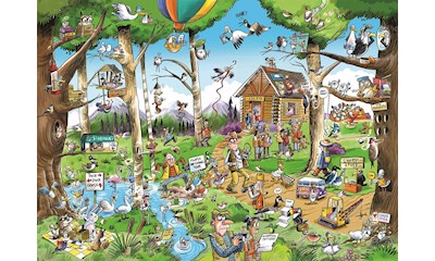 Verrückte Vogelwarte 1000 Teile