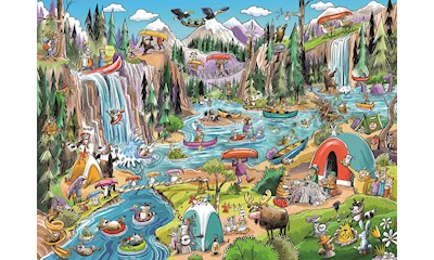 Verrückter Wasserfall 1000 Teile