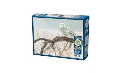 Schneeeule auf dem Ast 500 Teile