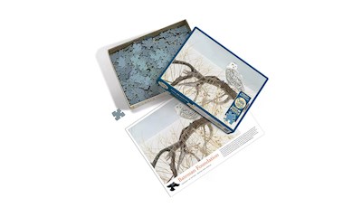 Schneeeule auf dem Ast 500 Teile