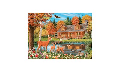 Häuschen mit Teich 350 Teile