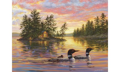 Abendstimmung am See 275 Teile