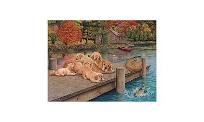 Golden Retriever am Steg 275 Teile