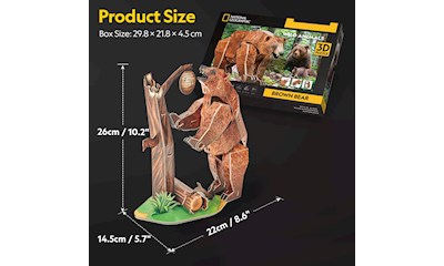 3D Puzzle Braunbär 88 Teile