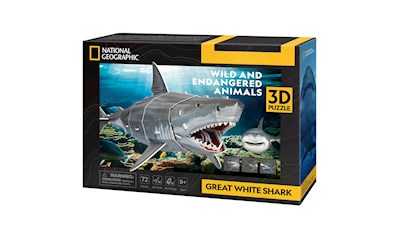 3D Puzzle Weißer Hai 72 Teile