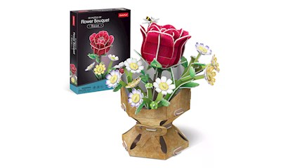 3D Puzzle Blumentopf Rose 120 Teile