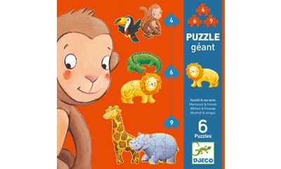 Riesenpuzzle Marmoset und Freunde 4/6/9 Teile