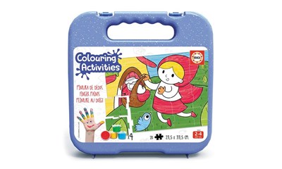 Coloring Puzzle Little red riding hood 