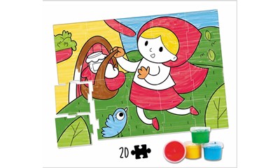 Coloring Puzzle Little red riding hood 
