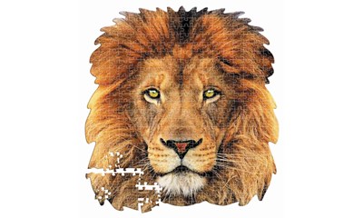 Löwenkopf Konturpuzzle