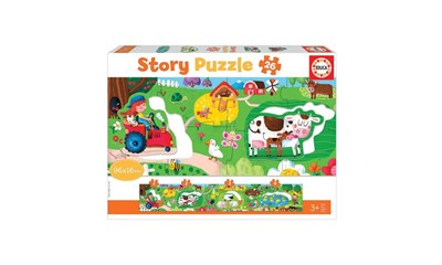 Bauernhof Geschichten-Puzzle