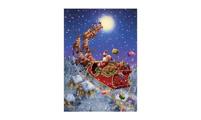Weihnachtsmann im Schlitten