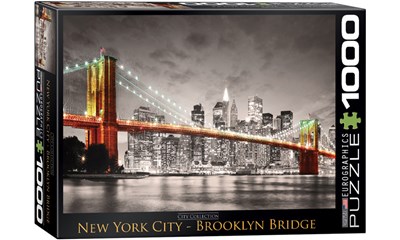 New York City - Brooklyn Bridge mit Schwarz-Weiss-Motiv