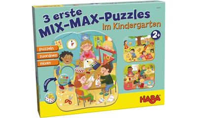 3 erste Mix-Max-Puzzles – Im Kindergarten