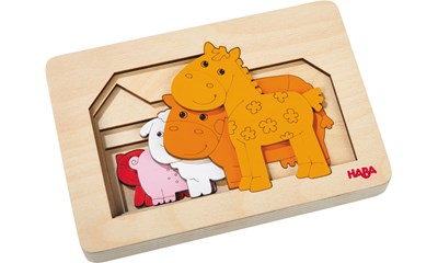 Holzpuzzle Bauernhoftiere