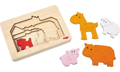 Holzpuzzle Bauernhoftiere