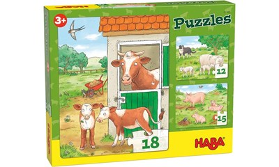 Puzzles Bauernhoftierkinder