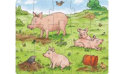 Puzzles Bauernhoftierkinder