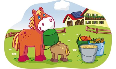 1, 2, Puzzelei - Tiere füttern