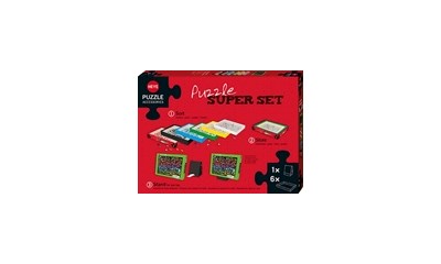 Puzzle Super Set mit 6 Sortierboxen und Aufsteller