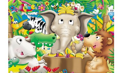 Jolly Jungle Der Elefant beim Bananen essen