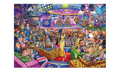 Puzzle Wasgij Mystery 25 Eurosound Contest, 1000 Teile, 68x49 cm, ab 12 Jahren