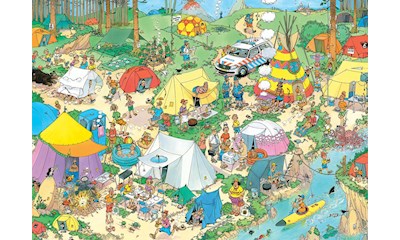 Puzzle Camping im Wald
