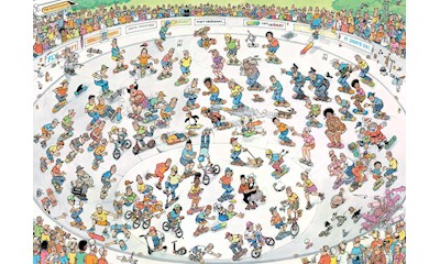 Puzzle Skateboarden in der Bowl