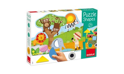 Puzzle Shapes Safari 6 Teile plus 13 geometrische Formen, 56x30 cm