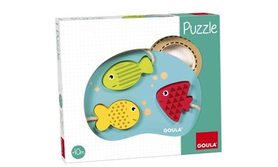 Puzzle aus Holz, 3 Fische
