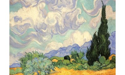 Van Gogh: Field with Cypreses