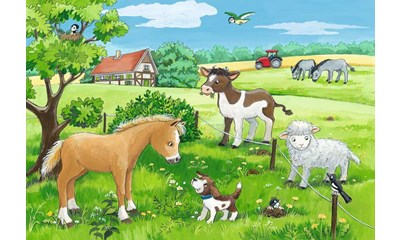 Tierkinder auf dem Land