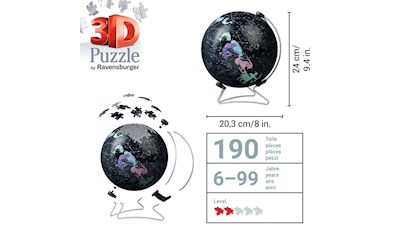3D Puzzle Ball: Sternenglobus Glow-in-the-Dark