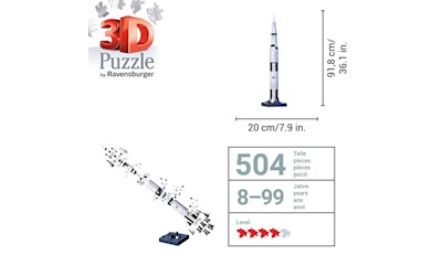3D Puzzle: Apollo Saturn V Rakete