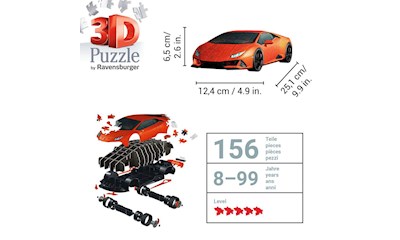 3D Puzzle: Lamborghini Huracán EVO - Arancio