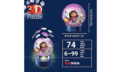 3D Puzzle Ball: Nachtlicht Gabby's Dollhouse