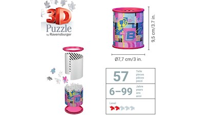 3D Puzzle: Stiftebox Barbie