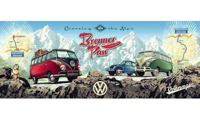 Mit dem VW Bulli über den Brenner