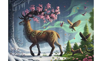 Der Hirsch als Frühlingsbote