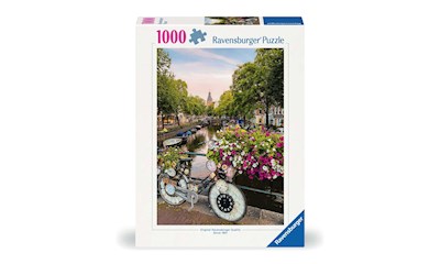 Fahrrad und Blumen in Amsterdam