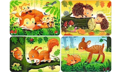Kleine Tierfamilien