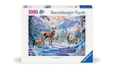 Rehe und Hirsche im Winter